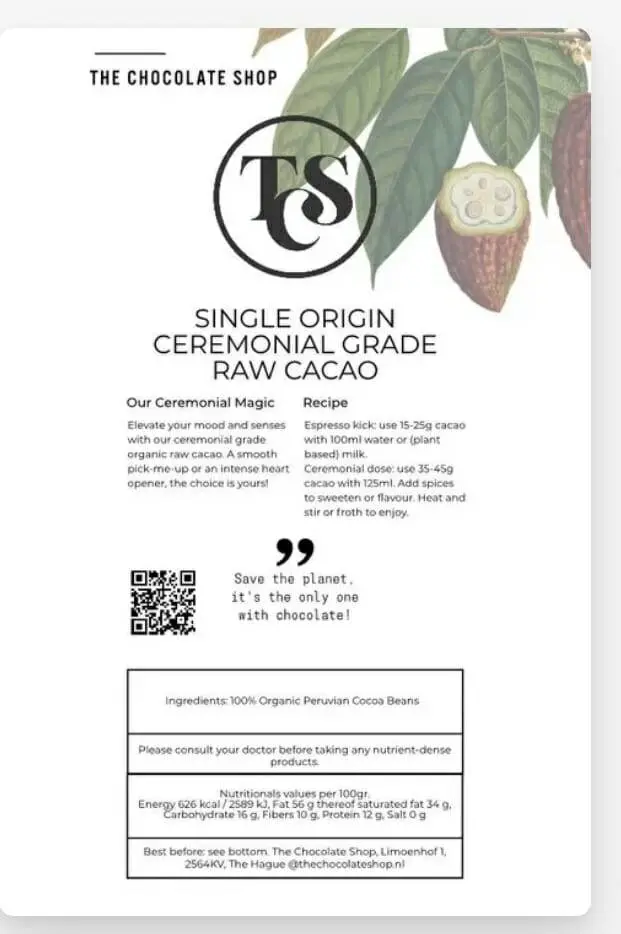 Ceremonial Cacao Label Back.webp