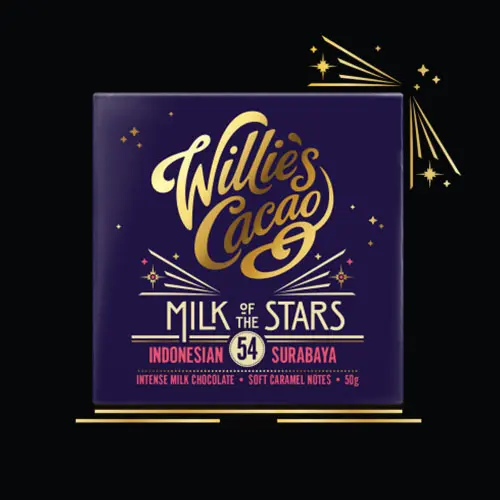 Willie's cacao milk of the stars dark milk Surabaya 54 percent