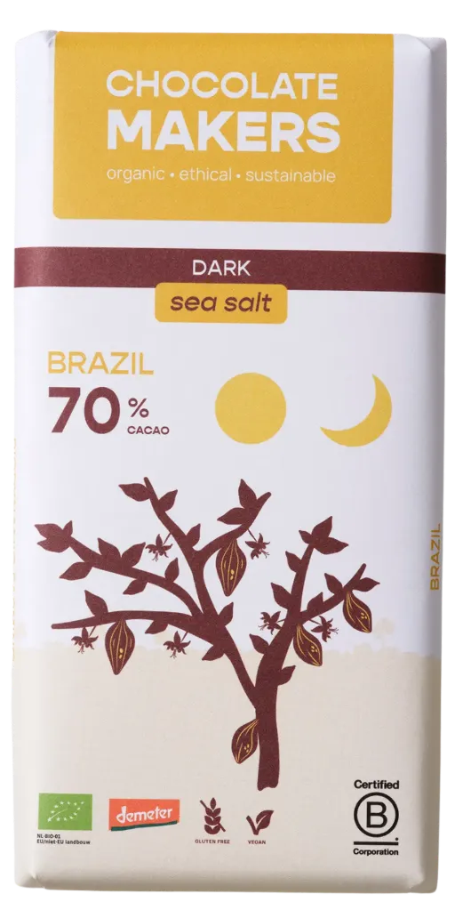 [06010701] Chocolatemakers Demeter Brazil puur 70% met zeezout