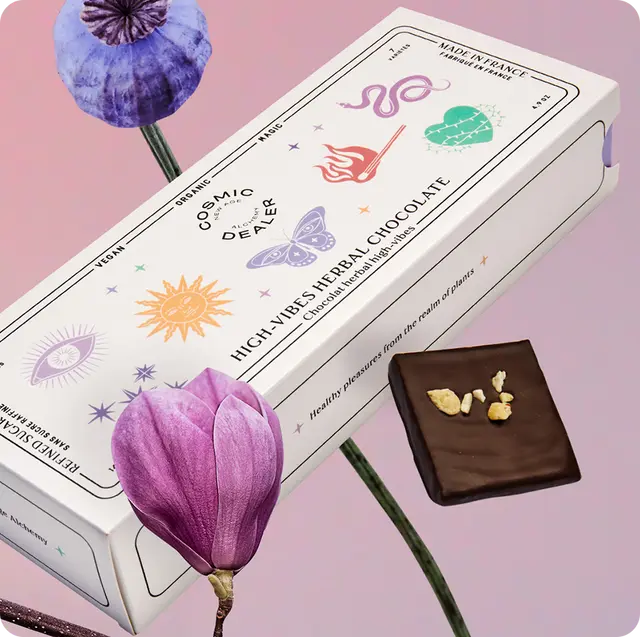 [PACK5-CHAKRA7BOX] Cosmic Dealer - Luxe Box of 7 nut butter chocolates