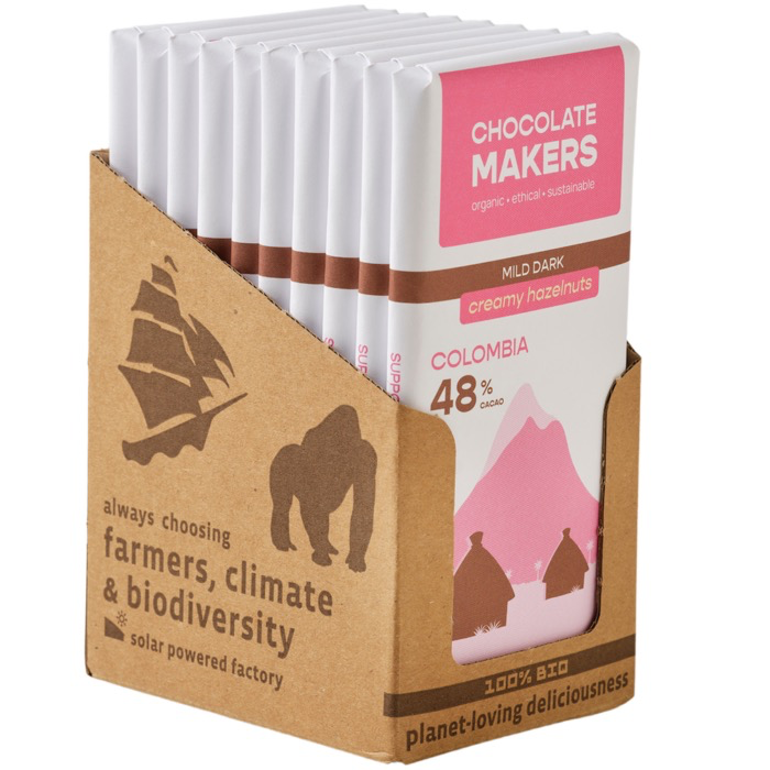 [04010751] Chocolatemakers Colombia Puur Hazelnoot 48 procent