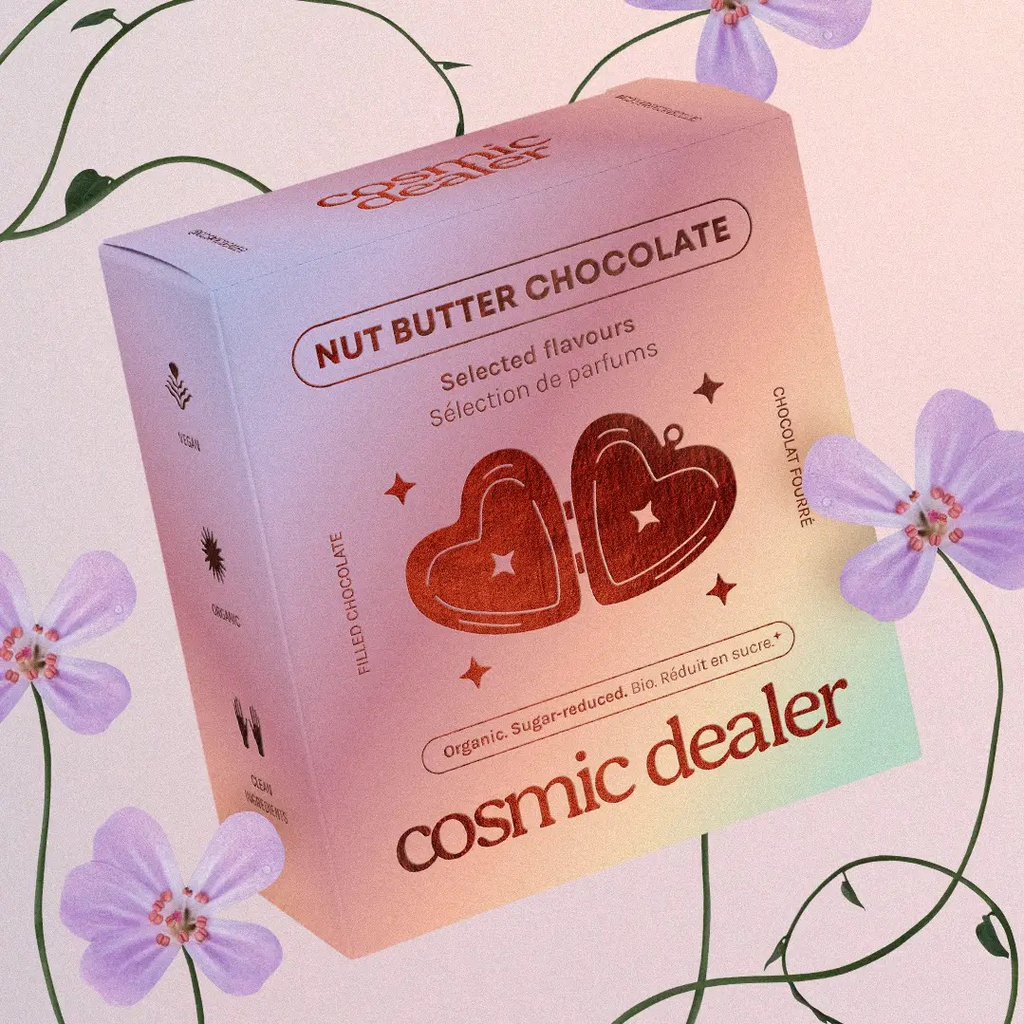 [PACK10-BOX4MIX] Cosmic Dealer cadeaubox 4 nut butter chocolates