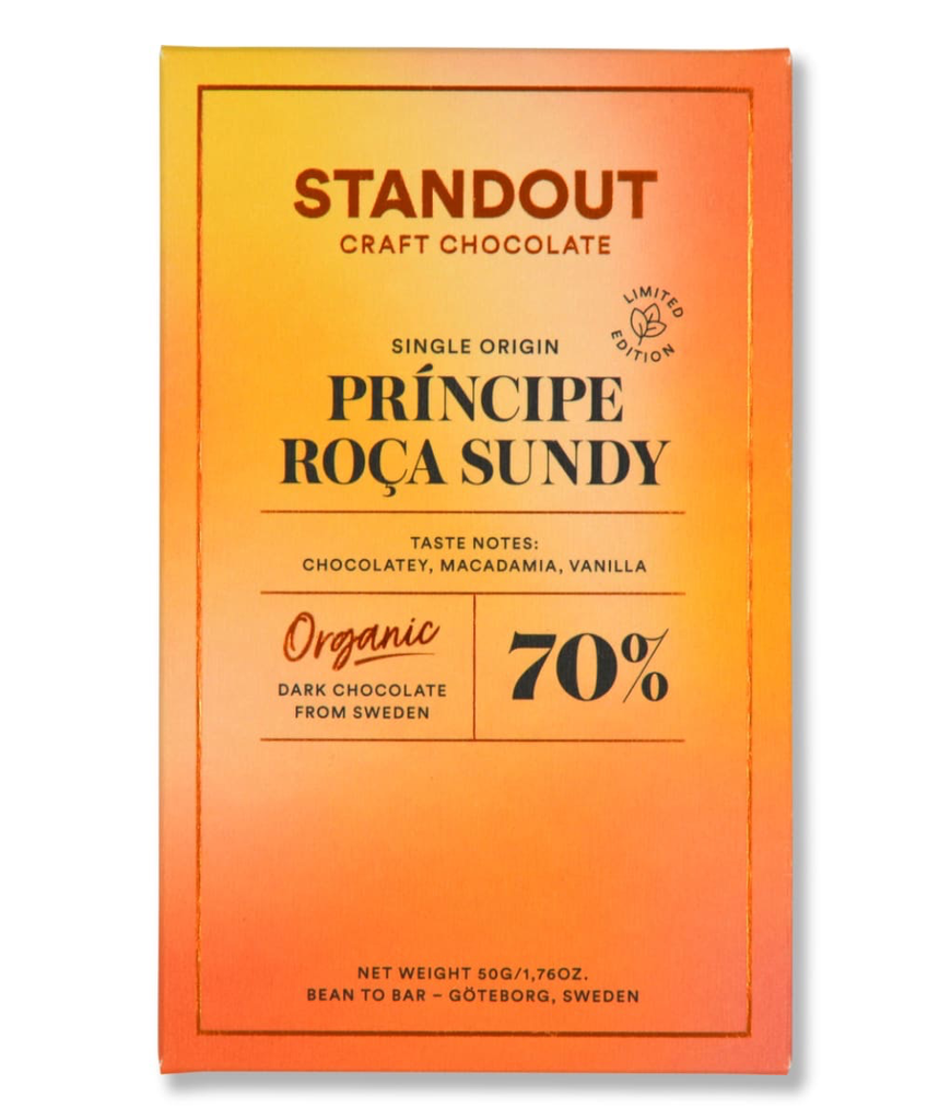 [STA-1075] Standout Chocolate - Príncipe Roça Sundy (70% dark) BIO Limited Edition