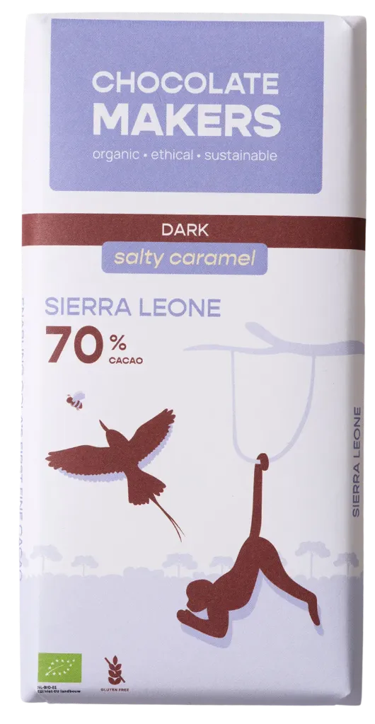 [05010701] Chocolatemakers Sierra Leone 70 procent zoute caramel