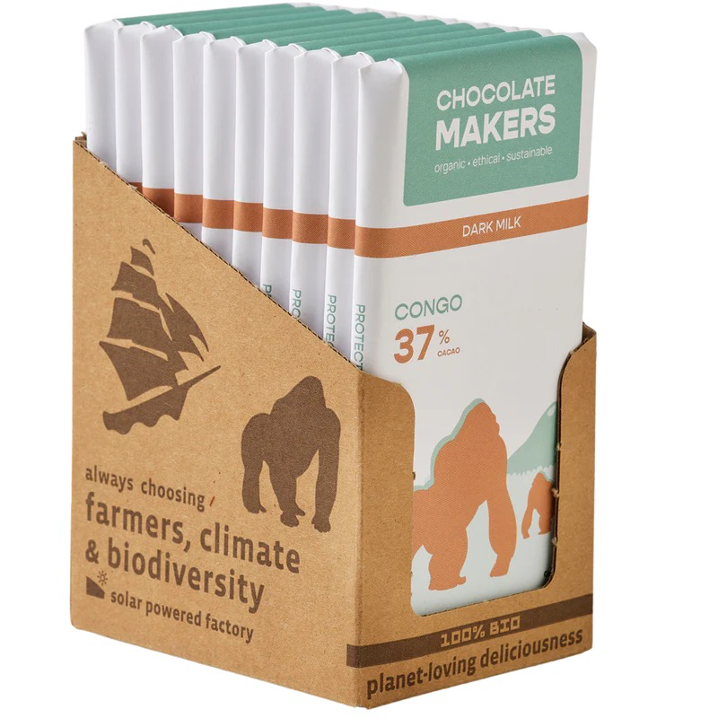 [01010550] Chocolatemakers Gorilla Bar Melk 37% Congo