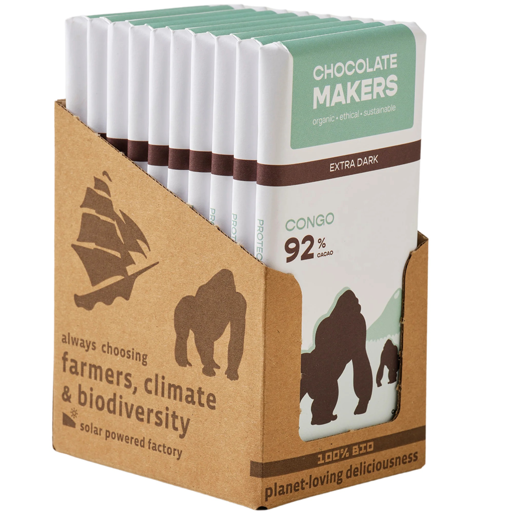 [01010920] Chocolatemakers Gorilla Bar Extra Dark 92%