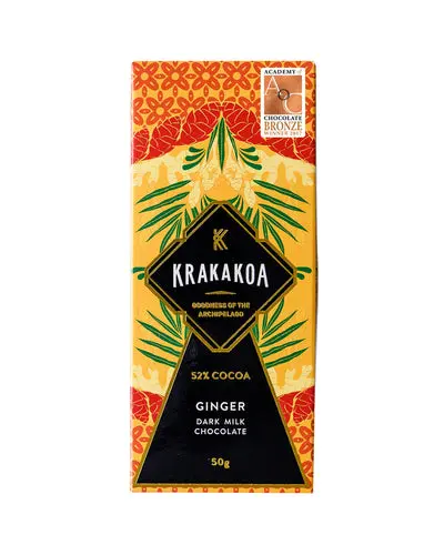[KRA0110] Krakakoa Ginger dark milk chocolate 52 procent