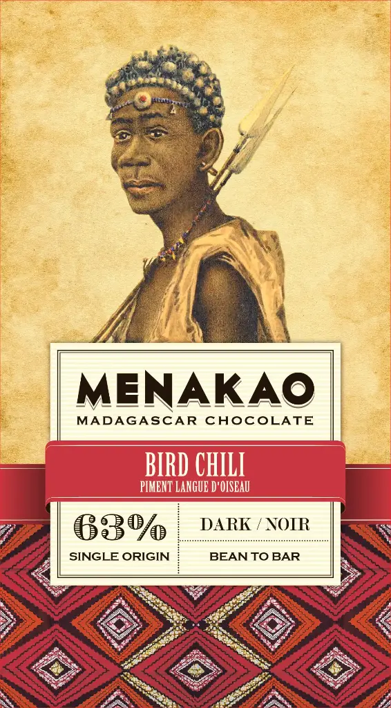 [MEN-1005] Menakao Madagascar chocolade met chili 63 procent
