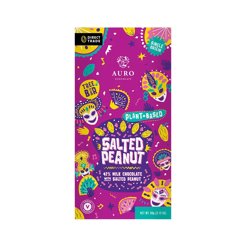 [AUR0320] Auro Salted Peanut 47 procent vegan milk chocolate