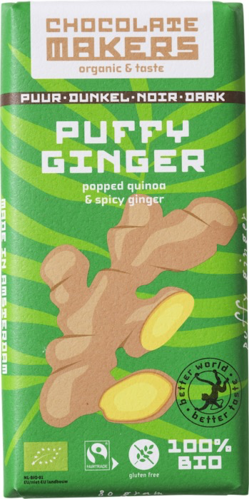 Chocolatemakers Puffy Ginger Pure VEGAN
