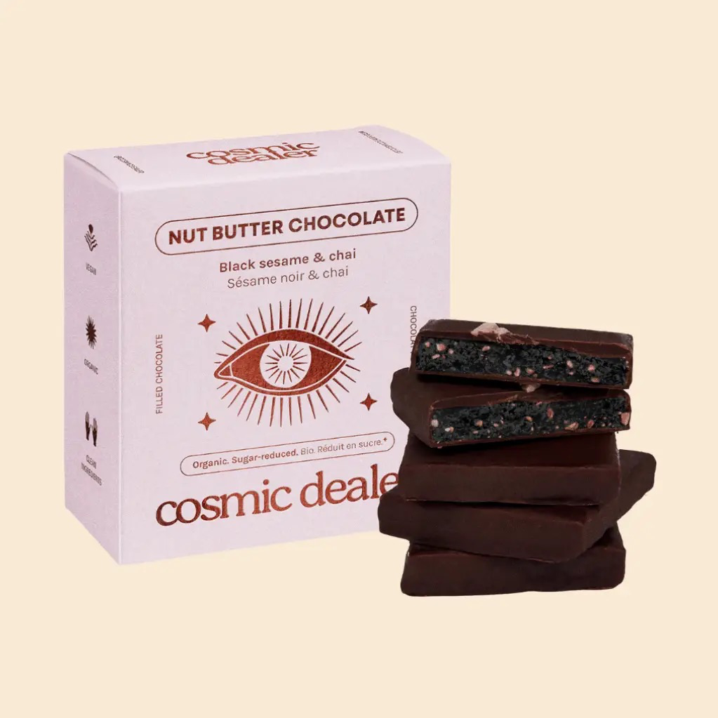 [BOX4TAHINI] Cosmic Dealer black sesame & chai cadeaubox 4 stuks