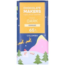 Chocolatemakers Christmas Dark Orange 65 percent Colombia