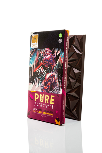 Pure Chocolate Company met Jerk kruiden 70 procent