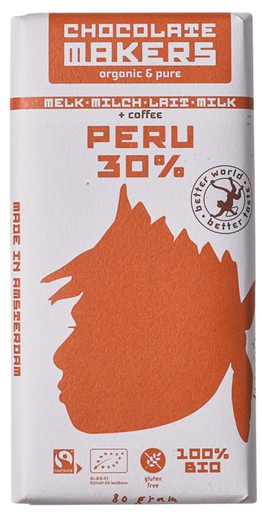Chocolatemakers Awajún bar Peru melk 30% KOFFIE