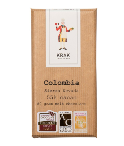 Krak Chocolade - Colombia 55% Melk Chocolade