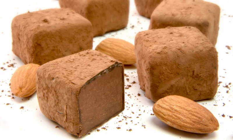 booja booja almond salted caramel chocolate vegan truffles