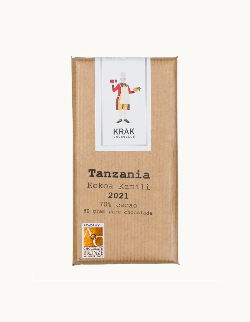 Krak chocolate Tanzania Kokoa Kamili 70 percent organic