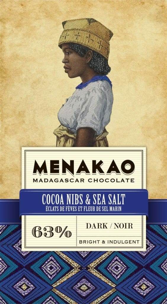 menakao chocolade cacaonibs en zeezout 63 procent madagascar vegan