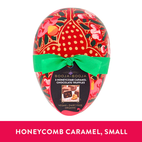 Booja Booja Easter Egg Hand Painted Filled with Honeycomb Caramel Truffles Mini